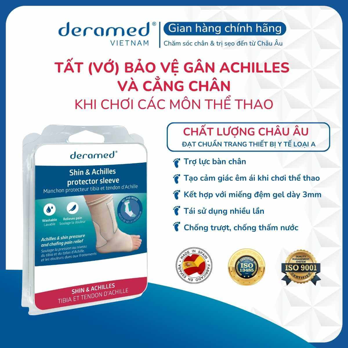 TẤT (VỚ) BẢO VỆ GÂN ACHILLES & CẲNG CHÂN DERAMED