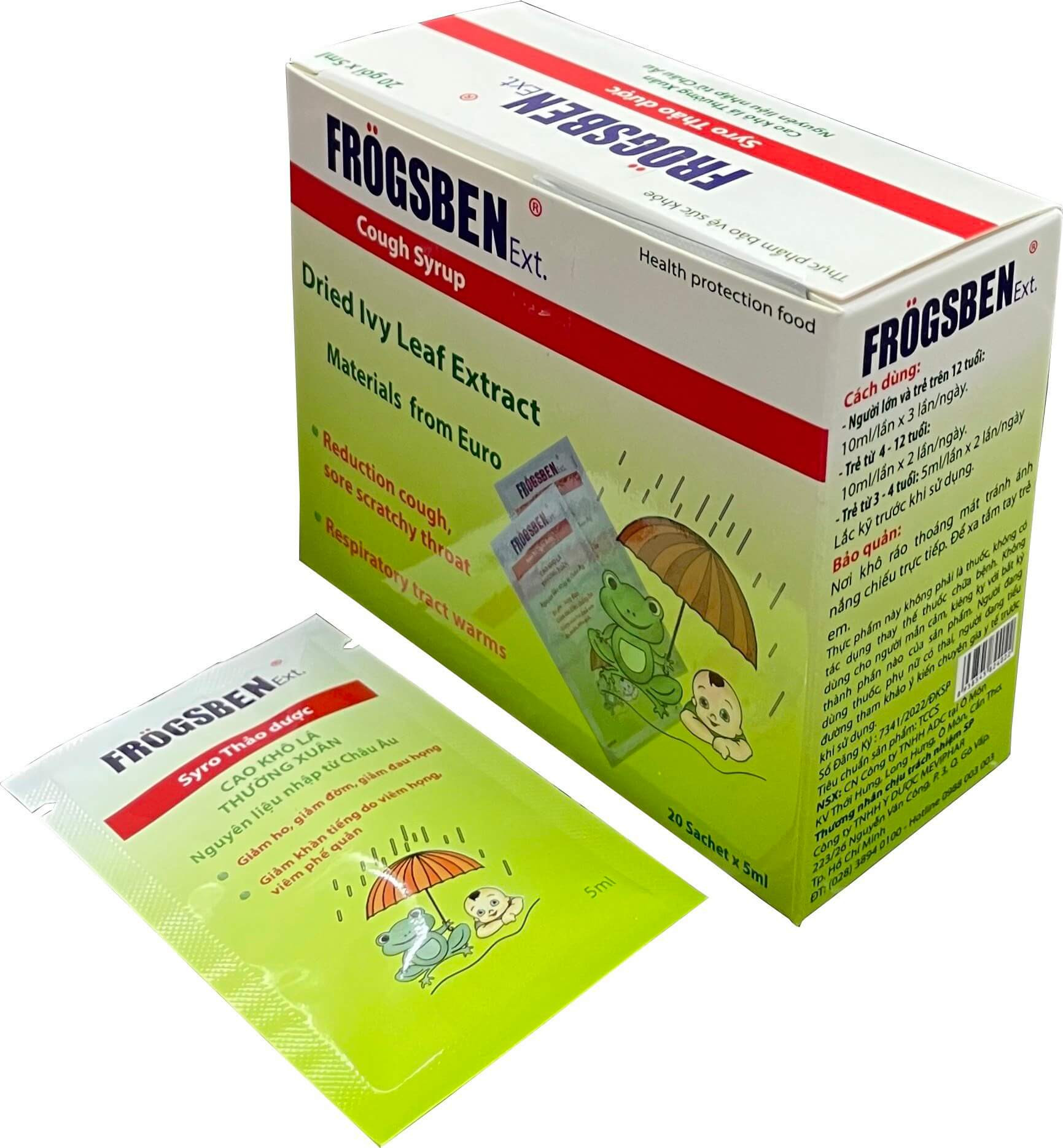Syro ho thảo dược Frogsben ( gói 5 ml)