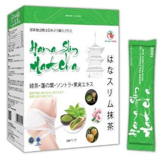 Nước Uống Detox Giảm Cân Hana Slim Matcha giúp thanh lọc cơ thể, hỗ trợ giảm béo (Thư pháp)
