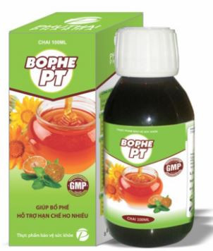 Siro Bổ Phế Bophe PT Giúp Giảm Ho, Giảm Ngứa Rát Cổ Họng Do Ho, Hạn Chế Ho Nhiều