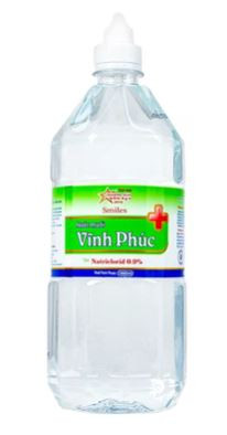 Nước Muối Sinh Lý Vĩnh Phúc Natri Clorid 0.9% sát trùng vết thương (Thùng/12c/1000ml)
