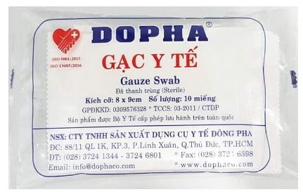 Gạc Y Tế 8x9cm Dopha (Thùng/50gói)