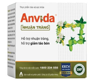 Anvida Nhuận Tràng, hỗ trợ nhuận tràng, giảm táo bón