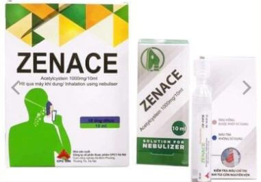 Thuốc Zenace 10ml giúp làm loãng dịch nhầy đường hô hấp, thông thoáng đường thở