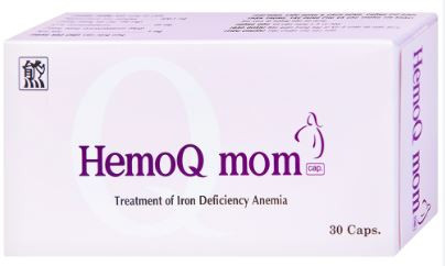 Thuốc HemoQ Mom phòng ngừa và điều trị thiếu máu (3 vỉ x 10 viên)