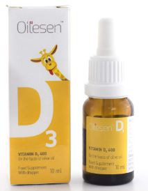 Bổ sung vitamin cho trẻ sơ sinh Oilesen Vitamin D3 400 hộp 1 chai 10ml
