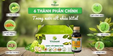 Nước cốt nhàu Vitalnoni - 100ml x 10 chai/ Hộp