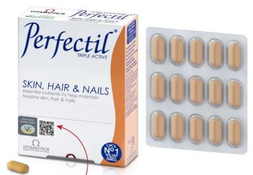 Vitabiotics Perfectil Skin, Hair & Nails đẹp da, tóc, móng hộp 30 viên