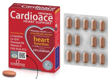 Thực phẩm bảo vệ sức khoẻ Cardioace bổ sung vitamin và khoáng chất cần thiết (2 vỉ x 15 viên)