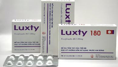 Thuốc chống dị ứng Luxty 180 hộp 1 vỉ x 10 viên