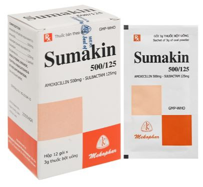 Thuốc bột Sumakin 500/125 trị nhiễm khuẩn (12 gói x 3g)