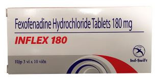 Thuốc chống dị ứng INFLEX 180 hộp 3 vỉ x 10 viên