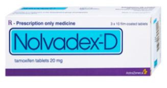 Viên nén Nolvadex-D(Tamoxifen) AstraZeneca điều trị ung thư vú (3 vỉ x 10 viên)