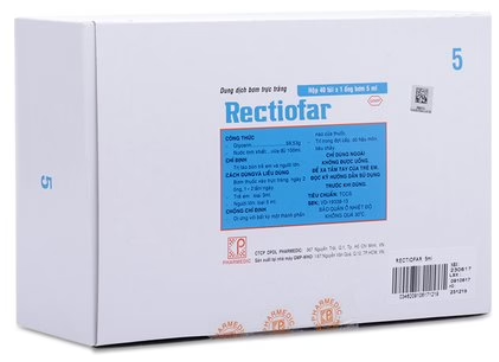Dung dịch Rectiofar Pharmedic điều trị táo bón (40 túi x 1 ống bơm 5ml)