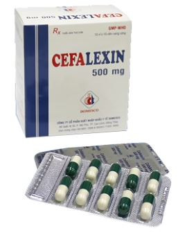 Thuốc Cefalexin 500mg Domesco điều trị nhiễm khuẩn (10 vỉ x 10 viên)