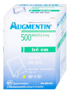 Bột Augmentin 500mg/62.5mg GSK điều trị nhiễm khuẩn (12 gói)