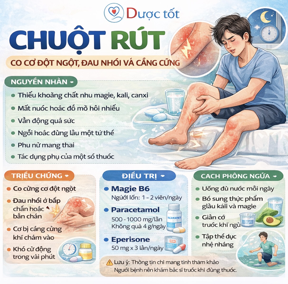 Điều trị bệnh chuột rút