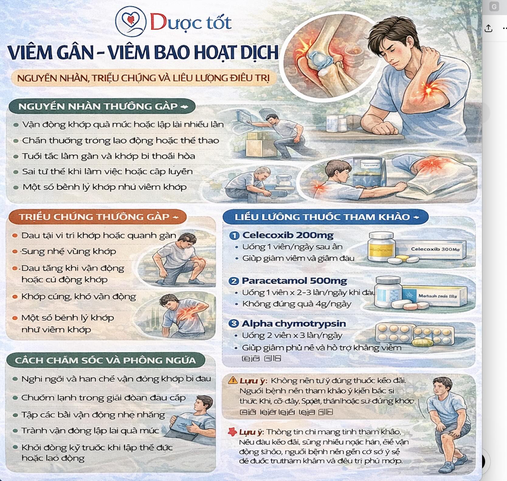 Viêm gân – viêm bao hoạt dịch 