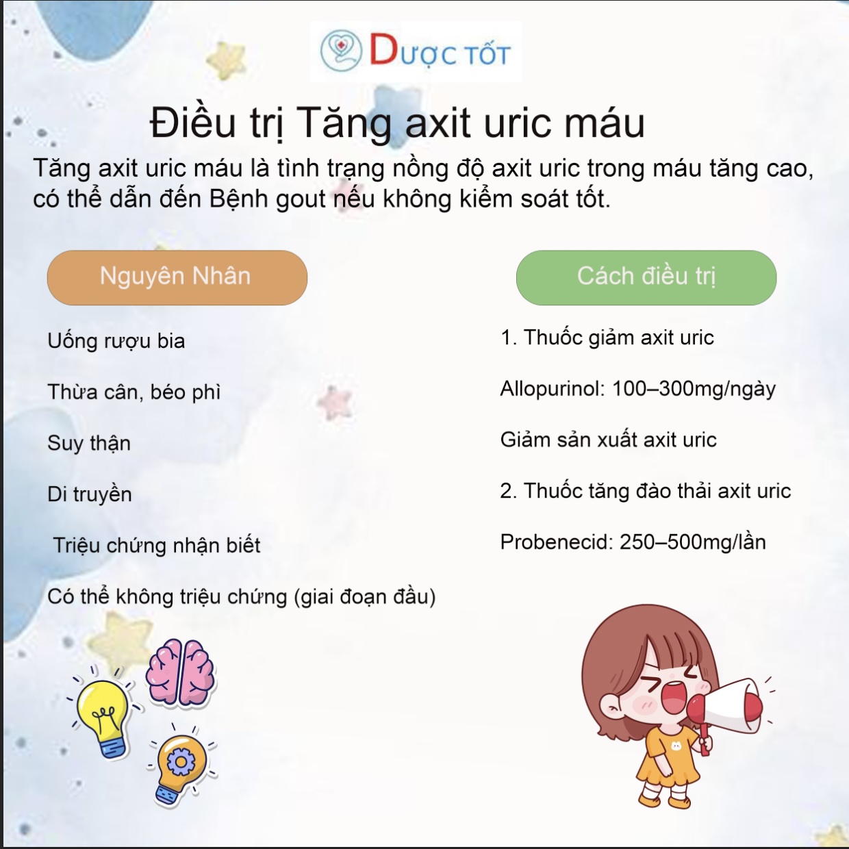 Điều trị Tăng axit uric máu