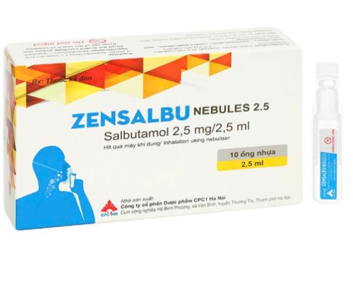 Thuốc Zensalbu 2.5mg CPC1HN kiểm soát co thắt phế quản mạn điều trị hen nặng cấp tính (2 vỉ x 5 ống)